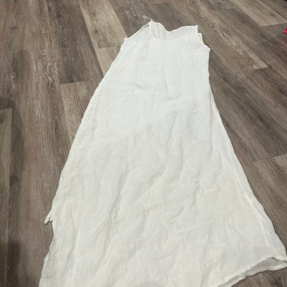 Valentina Naldi Linen White Asymmetrical Dress Small - Picture 8 of 11